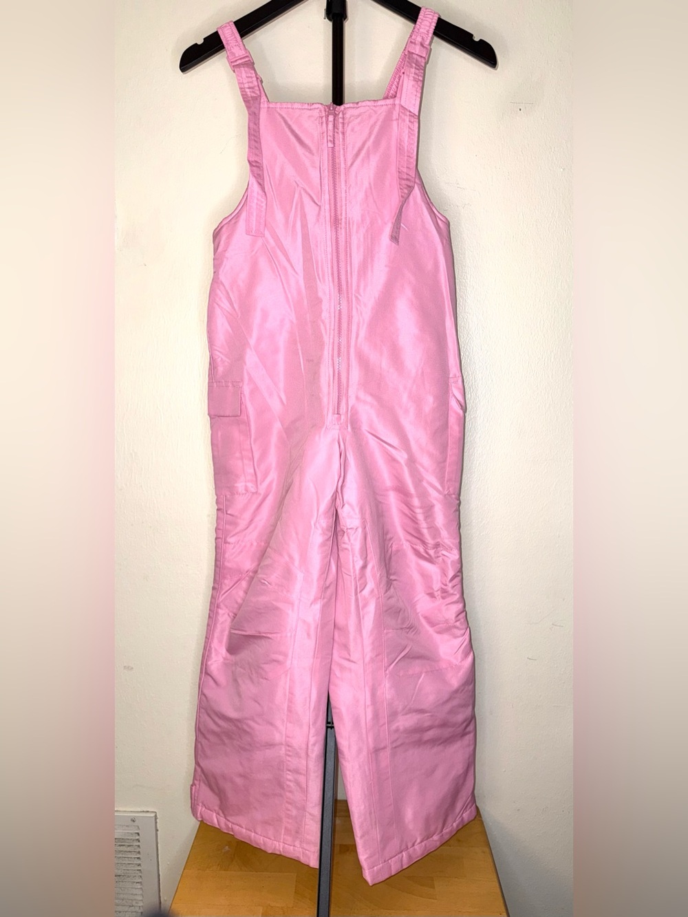 Rothschild Pink snow bib overalls for girls, size 10/12